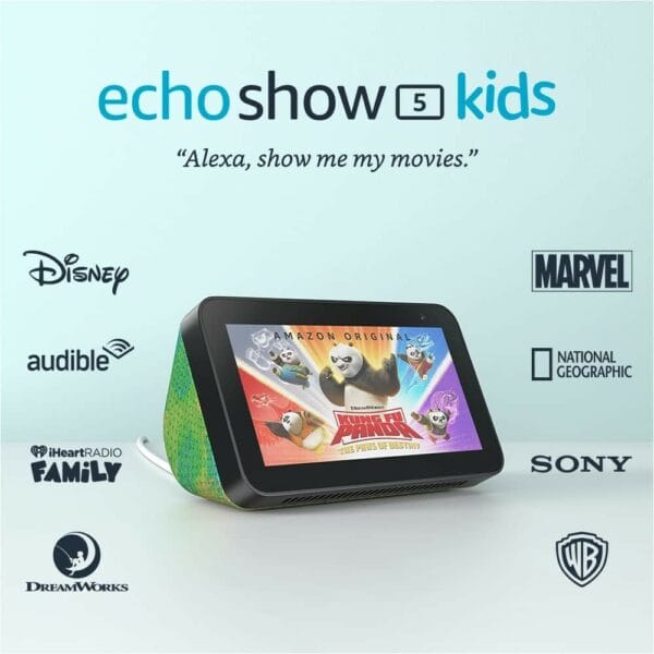 amazon echo show 5 kids (2nd gen) display with speaker & alexa chemeleon