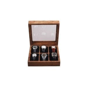 antique wooden watch display box