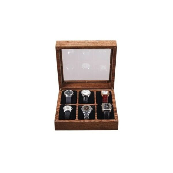 antique wooden watch display box