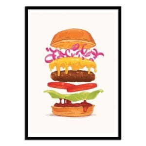 art poster anatomy of a burger barrie jones format : 30 x 40 cm