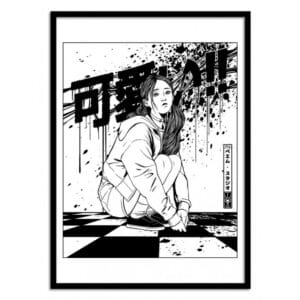 art poster blood girl paiheme studio format 30 x 40 cm