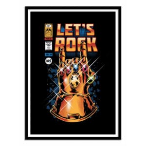 art poster let's infinity rock ilustrata