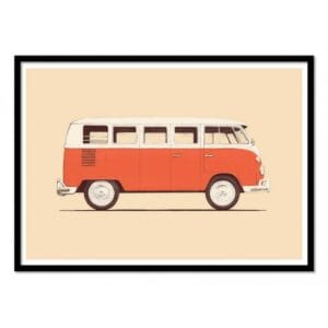 art poster red van florent bodart format 30 x 40 cm