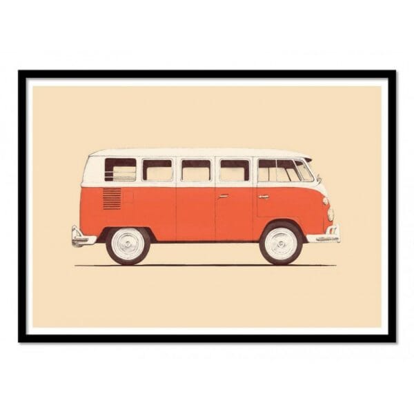 art poster red van florent bodart format 30 x 40 cm