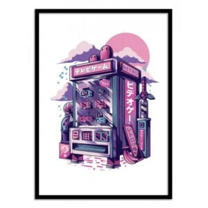 art poster retro machine ilustrata format 30 x 40 cm