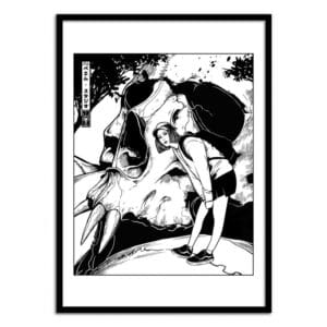 art poster skull girl paiheme studio
