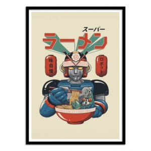 art poster super ramen bot vincent trinidad