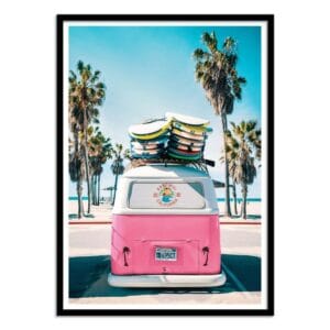 art poster van life in pink gal design format 30 x 40 cm