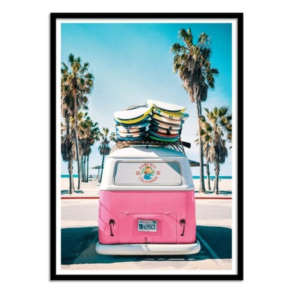 art poster van life in pink gal design format 30 x 40 cm