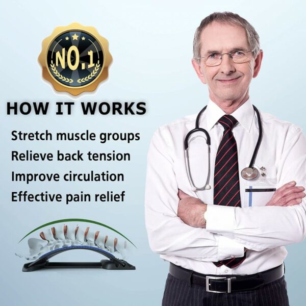 back stretching device,back massager for bed & chair & car,multi level lumbar