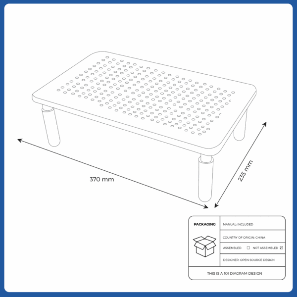 black mesh riser (20490500516)