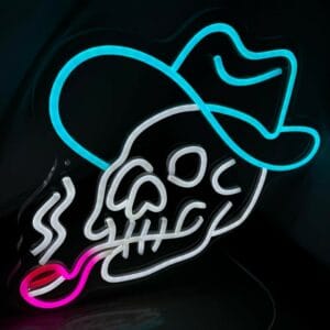 cowboy skull neon led