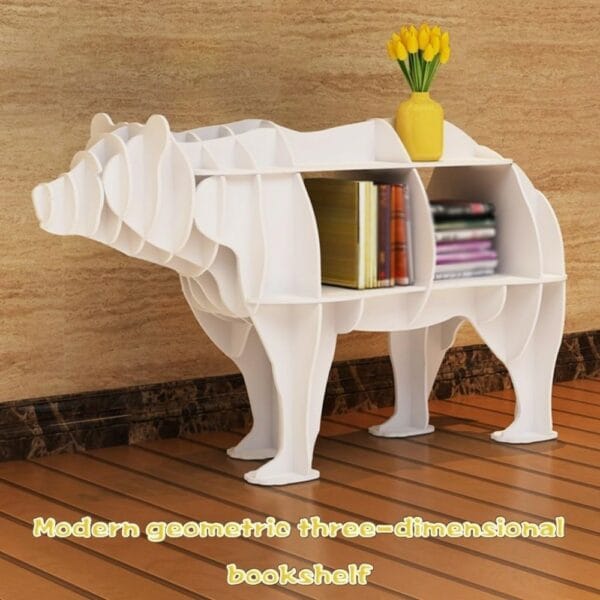 creative polar bear book shelf