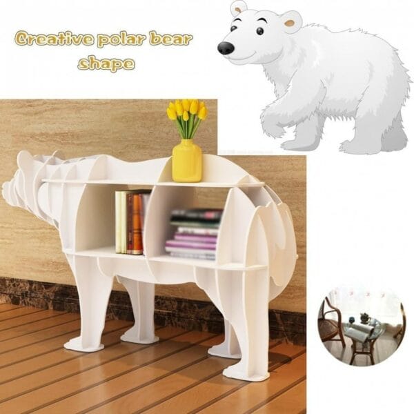 creative polar bear book shelf
