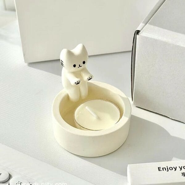 cute cat candle holder