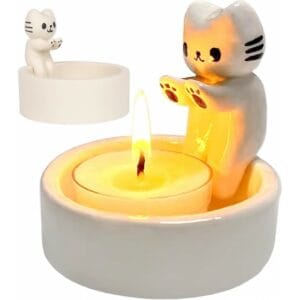 cute cat candle holder
