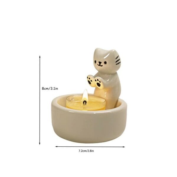 cute cat candle holder