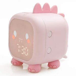 cute dinosaur alarm clock, creative intelligent night light (random colours)