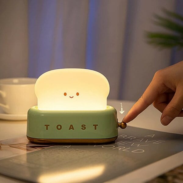 cute night light, cute bread toast lamp