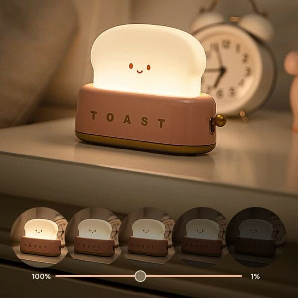 cute night light, cute bread toast lamp