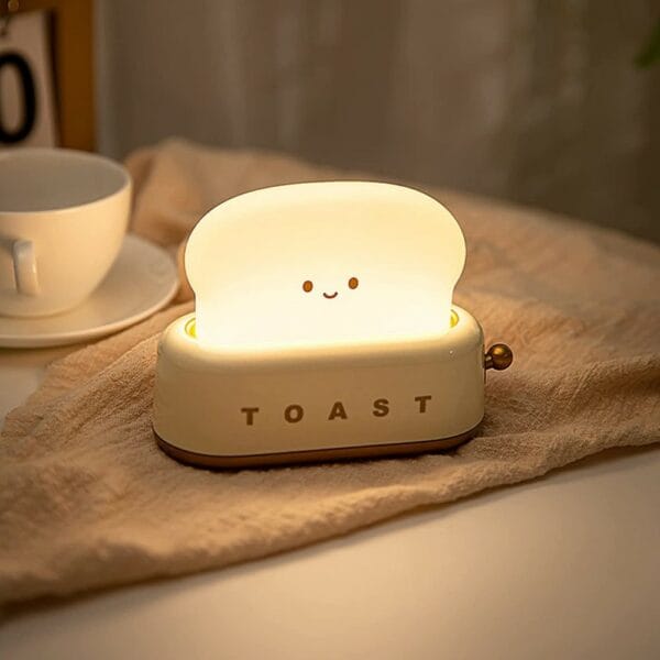 cute night light, cute bread toast lamp