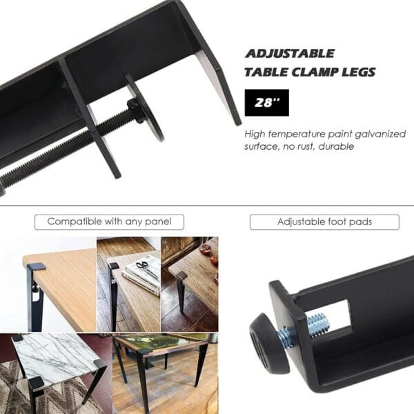 f shape adjustable table clamp legs (per pc)