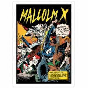 art poster malcom x david redon