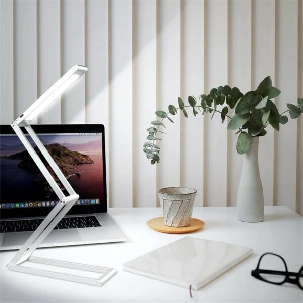 folding black table lamp