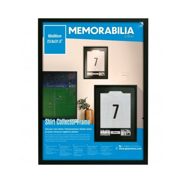 gbeye shirt collector frame with apertures black (60cm x 80cm) (fmsbt1fbsh)
