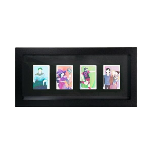 gbeye trading card collector frame 4 position black (40x17cm) (fmm1t1fbt)