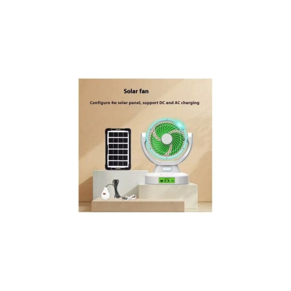 gdtimes rechargeable box fan solar lamp with built in solar (gd 8021)