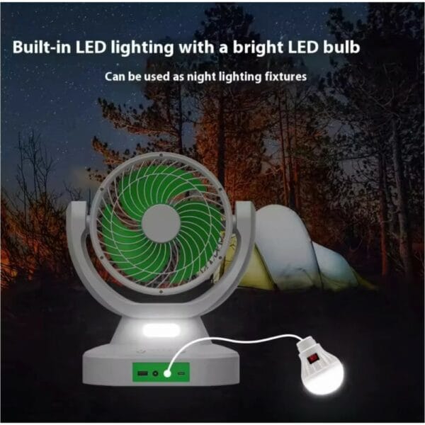 gdtimes rechargeable box fan solar lamp with built in solar (gd 8021)