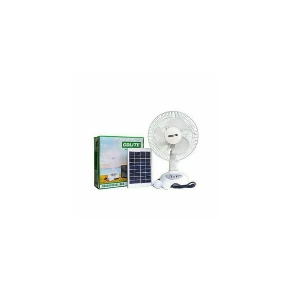 gdtimes rechargeable box fan solar lamp with built in solar (gd 8021)