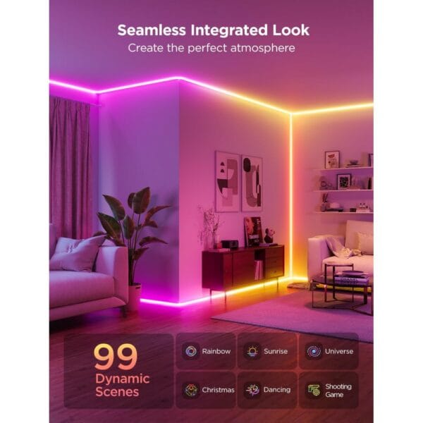 govee 5m neon rope light for wall lining (h6641)