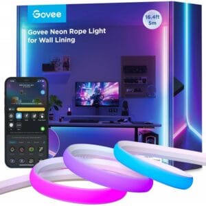 govee 5m neon rope light for wall lining (h6641)