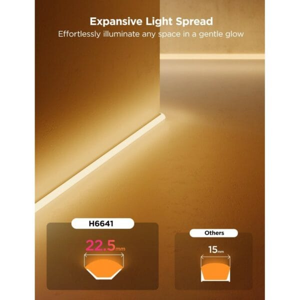govee 5m neon rope light for wall lining (h6641)