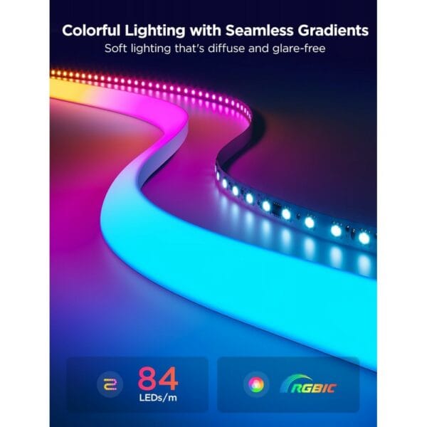 govee 5m neon rope light for wall lining (h6641)