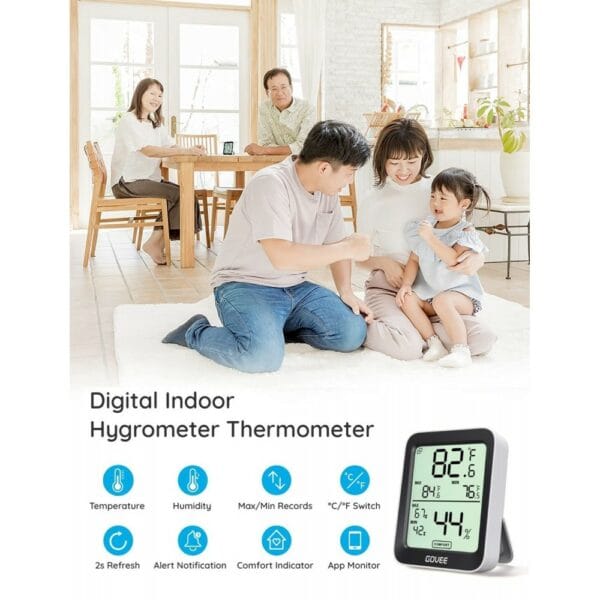 govee bluetooth thermometer hygrometer with screen (h5075)