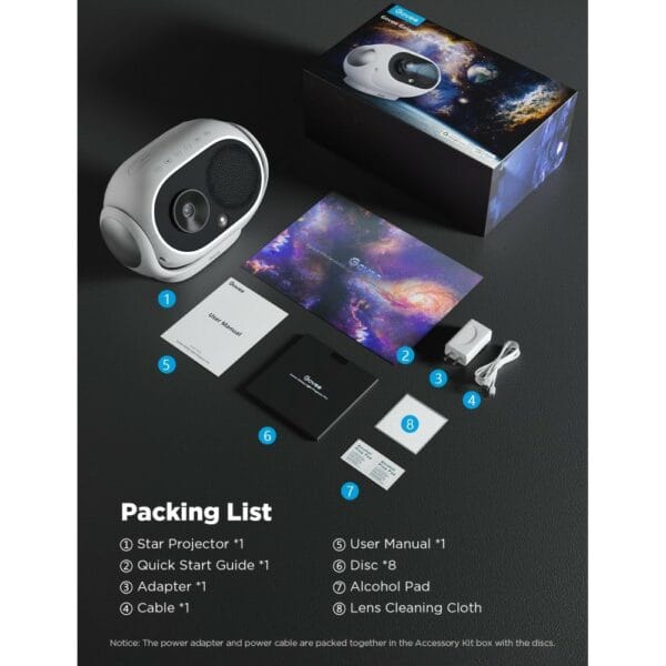 govee galaxy star projector for room with replaceable optical film discs (h6092)