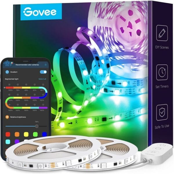 govee rgbic strip lights with protective coating 10m (h612c)