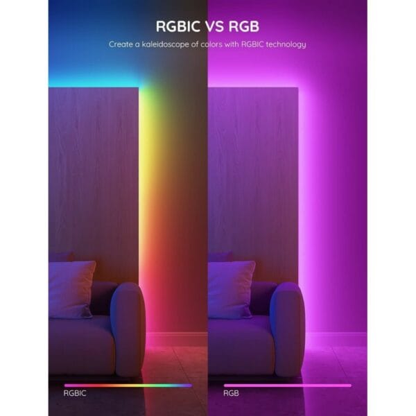govee rgbic strip lights with protective coating 10m (h612c)