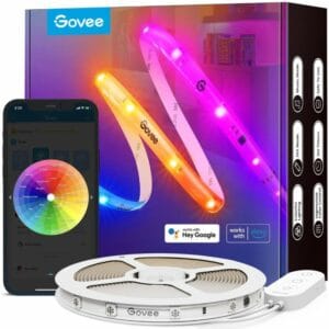 govee rgbic wi fi + bluetooth led strip lights with protective coating 5m (h612a)