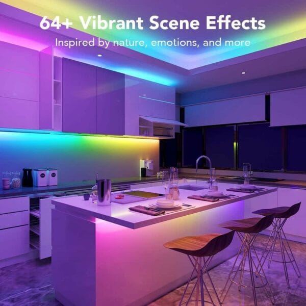 govee rgbic wi fi + bluetooth led strip lights with protective coating 5m (h612a)