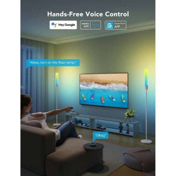 govee rgbicww cylinder floor lamp (h6078)