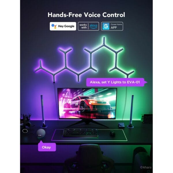 govee x evangelion gaming wall lights 6+2 (h6063)