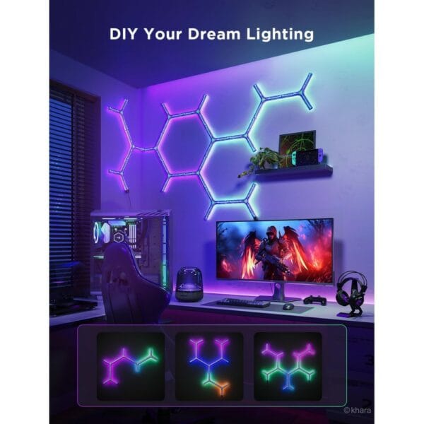 govee x evangelion gaming wall lights 6+2 (h6063)