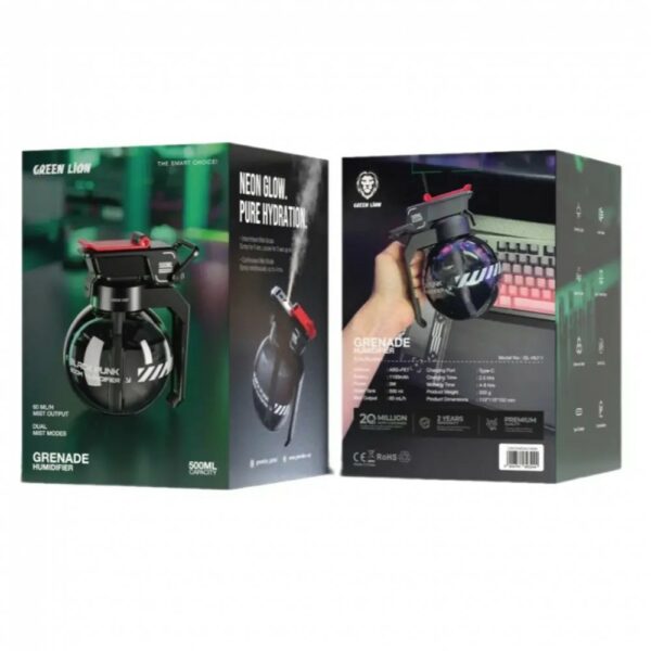 green lion grenade humidifier 500ml (gngrndhumbk)