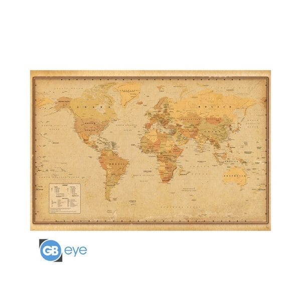 harper collins poster maxi 91.5x61 antique world map 21 (gbydco485)