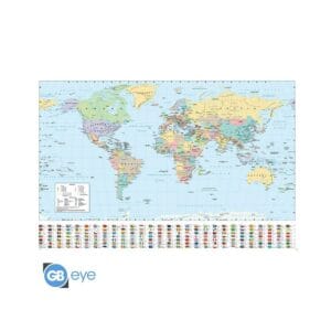 harper collins poster maxi 91.5x61 world map 21 (gbydco484)