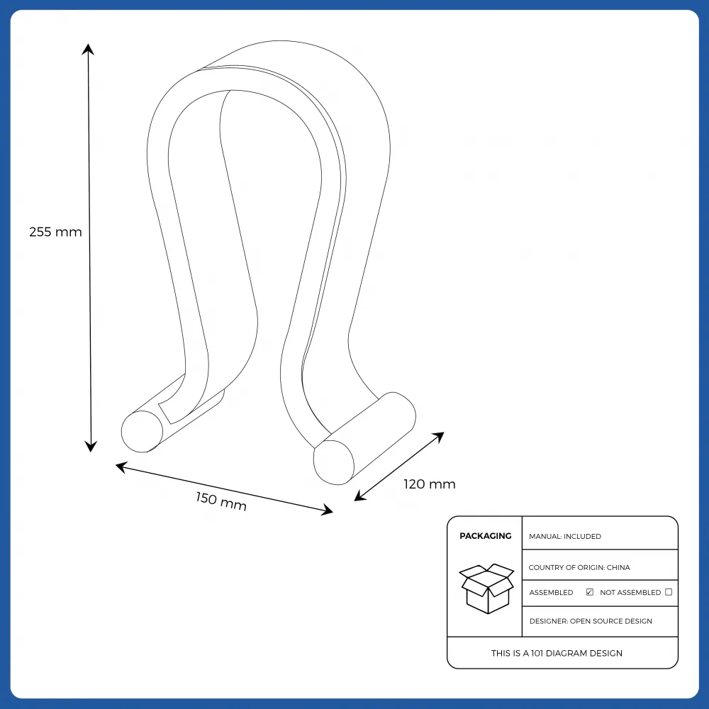 headphone stand with pu leather finish (20490500494)